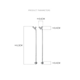 925 Silver Korea Love Heart Bead Long Ear Line Stud Earrings