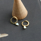925 Silver Red Enamel Heart Drop Earrings for Women Teen Charms