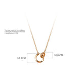 925 Silver Wave Circle Necklace for Women Collarbone Chain