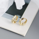 925 Silver Cuban Hugging Hoop Earrings for Women Men Party Jewelry