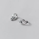 925 Silver Punk Snake Ear Clip Earrings Gothic