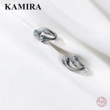 925 Silver Punk Snake Ear Clip Earrings Gothic
