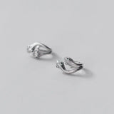 925 Silver Punk Snake Ear Clip Earrings Gothic
