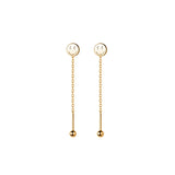 925 Silver Punk Smiley Tassel Earrings Gothic Unique Jewelry