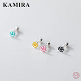 925 Silver Happy Spiral Stud Earrings for Women