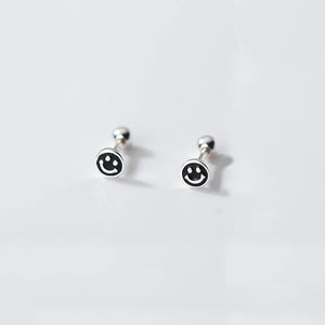925 Silver Happy Spiral Stud Earrings for Women