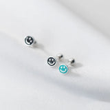 925 Silver Happy Spiral Stud Earrings for Women