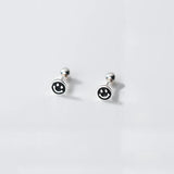 925 Silver Happy Spiral Stud Earrings for Women