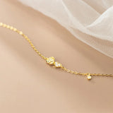 925 Silver Rose Flower Heart Bracelet for Women Party Fine Jewelry Gift