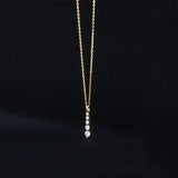 925 Silver Crystal Zircon Pendant Necklace Women Party Jewelry Gift