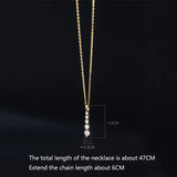 925 Silver Crystal Zircon Pendant Necklace Women Party Jewelry Gift
