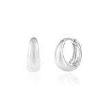 925 Silver Punk Circle Hoop Earrings Hip Hop Rock Jewelry
