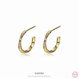 925 Silver Colorful Zircon Rotate Earrings, Wedding Jewelry