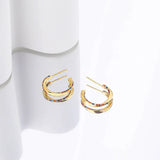 925 Silver Colorful Zircon Rotate Earrings, Wedding Jewelry