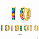 925 Silver Zircon Hoop Earrings Women Party Fine Jewelry