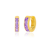 925 Silver Zircon Hoop Earrings Women Party Fine Jewelry