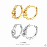 925 Silver Gothic Knotted Round Hoop Earrings for Women Party Punk Jewelry