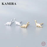 925 Silver Dinosaur Stud Earrings for Women and Kids