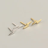 925 Silver Vintage Lightning Stud Earrings for Women