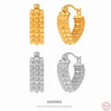 925 Silver Spiket Rivet French Hoop Earrings for Women