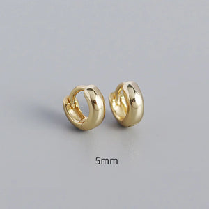 925 Sterling Silver Smooth Round Stud Earrings