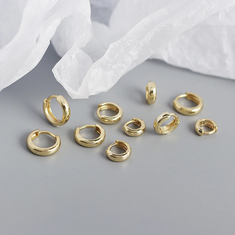925 Sterling Silver Smooth Round Stud Earrings