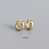925 Sterling Silver Smooth Round Stud Earrings