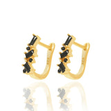 925 Silver Vintage Square U Colour Zircon Stud Earrings for Women