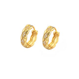 Geometric Zircon Hoop Earrings Crystal Small for Women