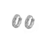 Geometric Zircon Hoop Earrings Crystal Small for Women