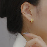 925 Silver Geometric Hoops for Women