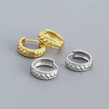 925 Silver Geometric Hoops for Women