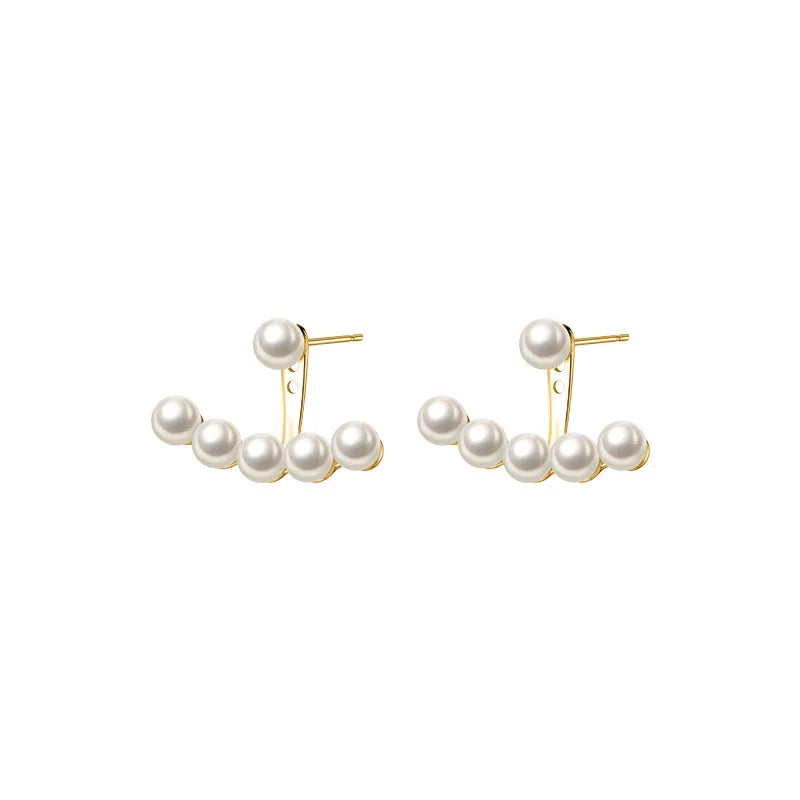 925 Silver Pearl Stud Earrings for Women