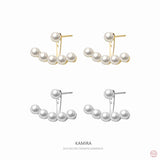 925 Silver Pearl Stud Earrings for Women