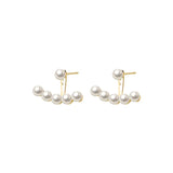 925 Silver Pearl Stud Earrings for Women