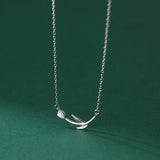 925 Sterling Silver Tulip Necklace for Women Sweet Collarbone Chain