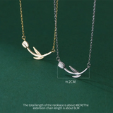 925 Sterling Silver Tulip Necklace for Women Sweet Collarbone Chain
