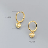 925 Silver Love Pendant Earrings Women Gift Charm Jewelry