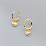 925 Silver Love Pendant Earrings Women Gift Charm Jewelry