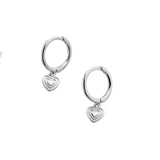 925 Silver Love Pendant Earrings Women Gift Charm Jewelry