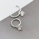 925 Silver Love Pendant Earrings Women Gift Charm Jewelry