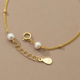 925 Silver Baroque Pearl Chain Bracelet for Women Party