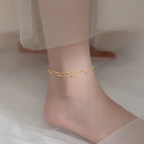 925 Silver Cuban Double Bead Anklet Wedding Jewelry