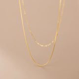 925 Silver Double Collarbone Chain Necklace for Women