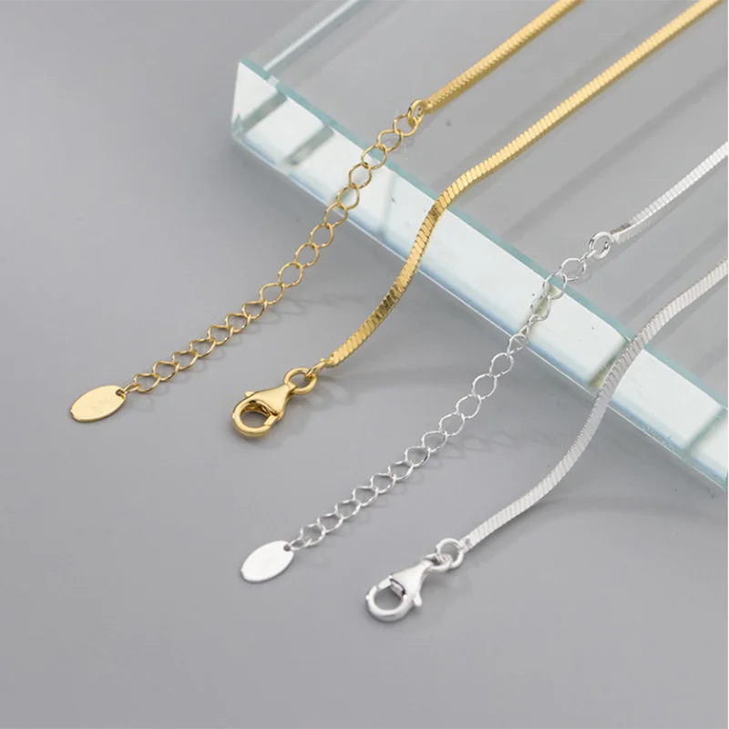 925 Sterling Silver Necklace for Women Collarbone Chain Wedding Charms Jewelry