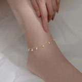 Bohemian Baroque Pearl Pendant Anklet for Women