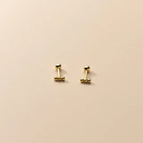 925 Silver Bean Bead Stud Earrings for Women Teen Party