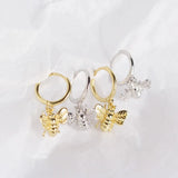 925 Sterling Silver Bee Stud Earrings for Women Teen Party Goth