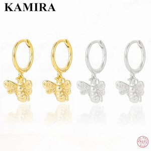 925 Sterling Silver Bee Stud Earrings for Women Teen Party Goth