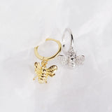 925 Sterling Silver Bee Stud Earrings for Women Teen Party Goth